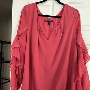 Deep Rose White House Black Market Blouse